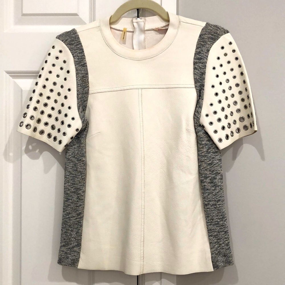 Rebecca Taylor genuine leather top